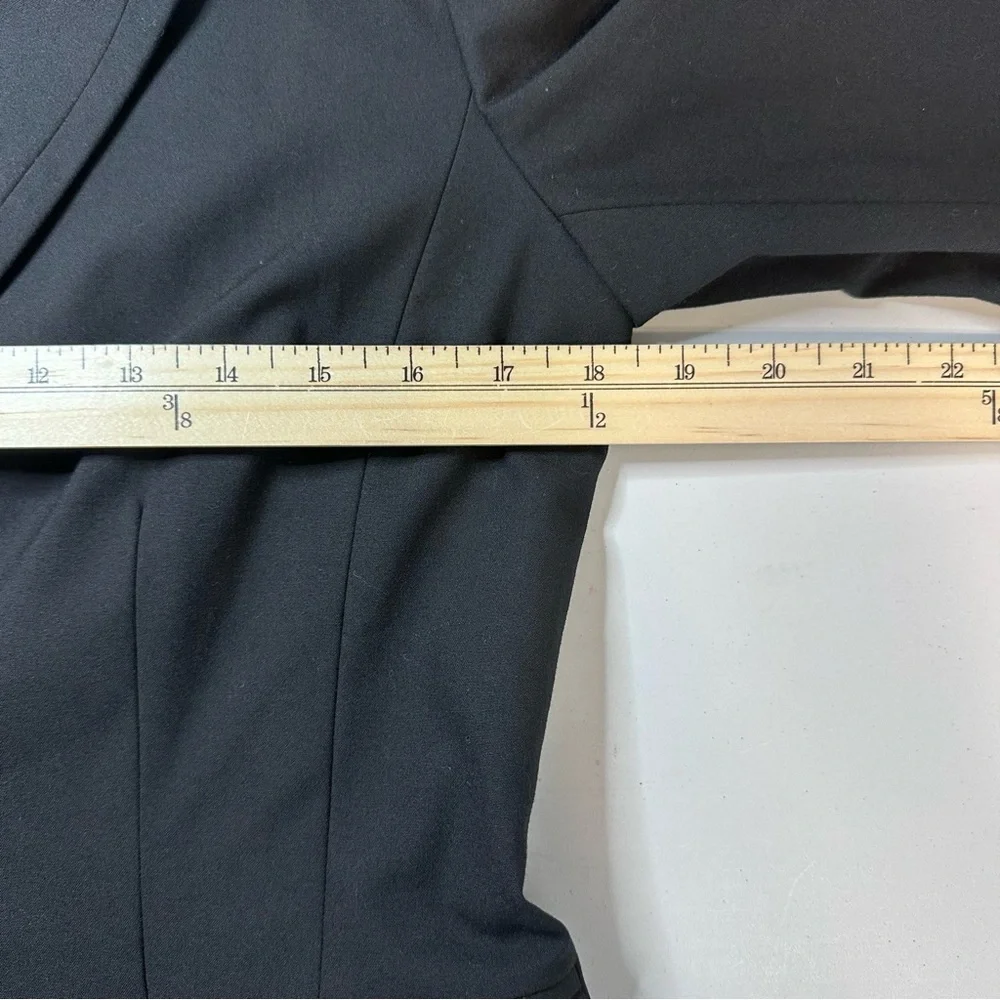 Gianni Bini Blazer Jacket Sz 6 Black One Button Contrast‎ Lining Career Business